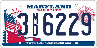 MD license plate 3MD6229