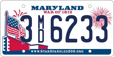 MD license plate 3MD6233