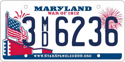 MD license plate 3MD6236