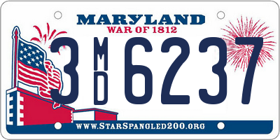 MD license plate 3MD6237