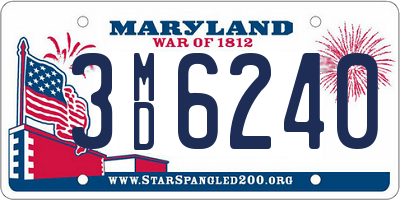 MD license plate 3MD6240