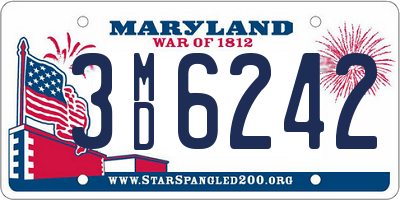 MD license plate 3MD6242