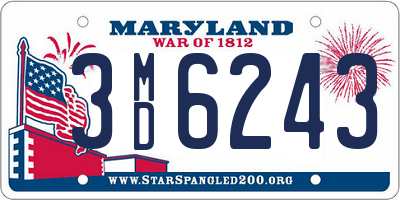 MD license plate 3MD6243