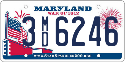 MD license plate 3MD6246