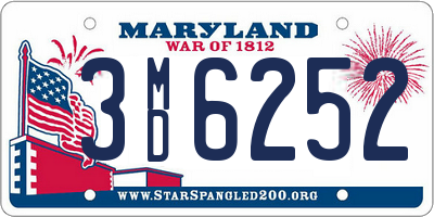 MD license plate 3MD6252