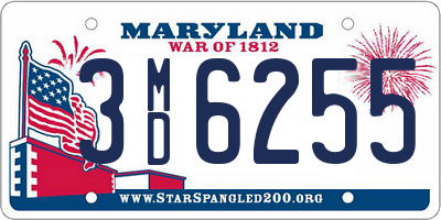 MD license plate 3MD6255