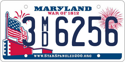 MD license plate 3MD6256