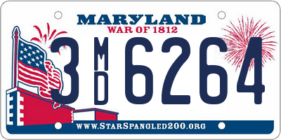 MD license plate 3MD6264