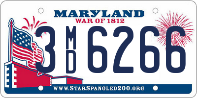 MD license plate 3MD6266