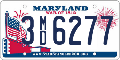 MD license plate 3MD6277