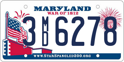 MD license plate 3MD6278