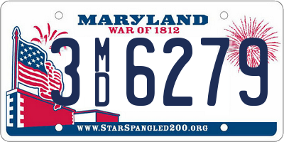 MD license plate 3MD6279