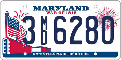 MD license plate 3MD6280