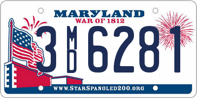 MD license plate 3MD6281