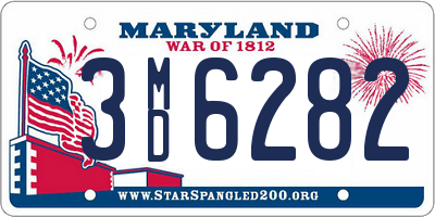 MD license plate 3MD6282