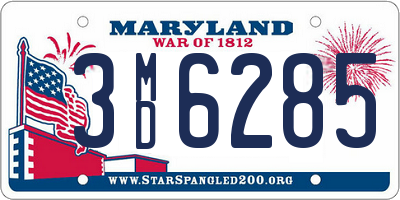 MD license plate 3MD6285