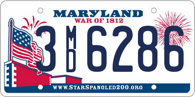 MD license plate 3MD6286