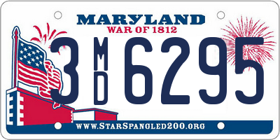 MD license plate 3MD6295