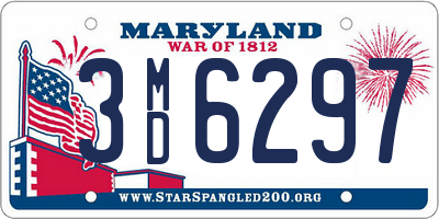 MD license plate 3MD6297