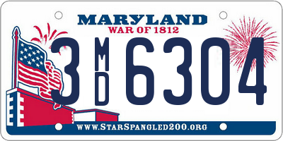 MD license plate 3MD6304