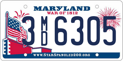 MD license plate 3MD6305