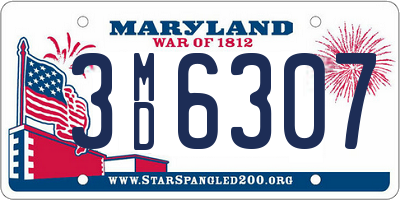 MD license plate 3MD6307