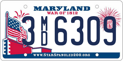 MD license plate 3MD6309