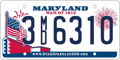 MD license plate 3MD6310