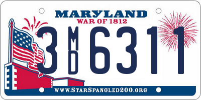 MD license plate 3MD6311