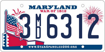 MD license plate 3MD6312