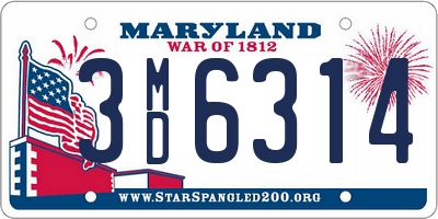 MD license plate 3MD6314