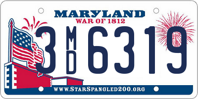 MD license plate 3MD6319