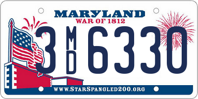 MD license plate 3MD6330