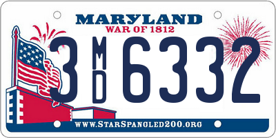 MD license plate 3MD6332