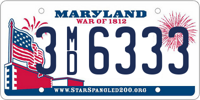 MD license plate 3MD6333