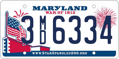 MD license plate 3MD6334