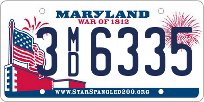 MD license plate 3MD6335