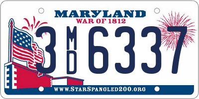 MD license plate 3MD6337