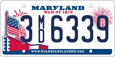 MD license plate 3MD6339