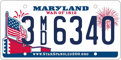 MD license plate 3MD6340