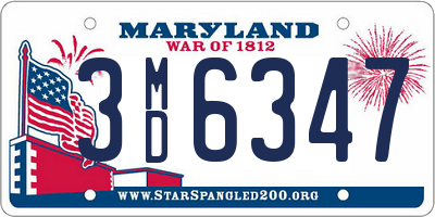 MD license plate 3MD6347