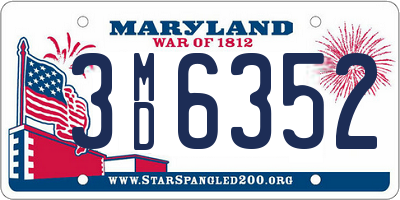 MD license plate 3MD6352