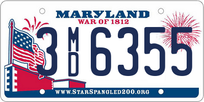 MD license plate 3MD6355