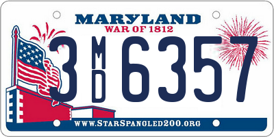 MD license plate 3MD6357