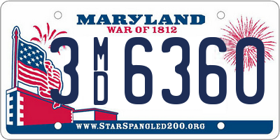 MD license plate 3MD6360