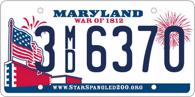 MD license plate 3MD6370