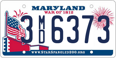 MD license plate 3MD6373