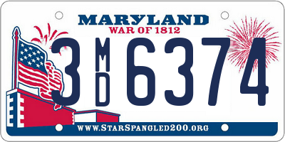 MD license plate 3MD6374