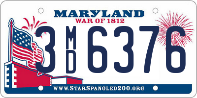 MD license plate 3MD6376