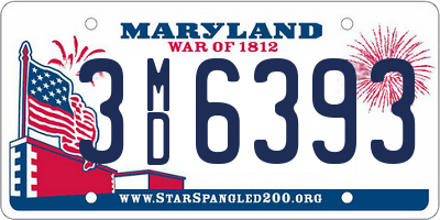 MD license plate 3MD6393